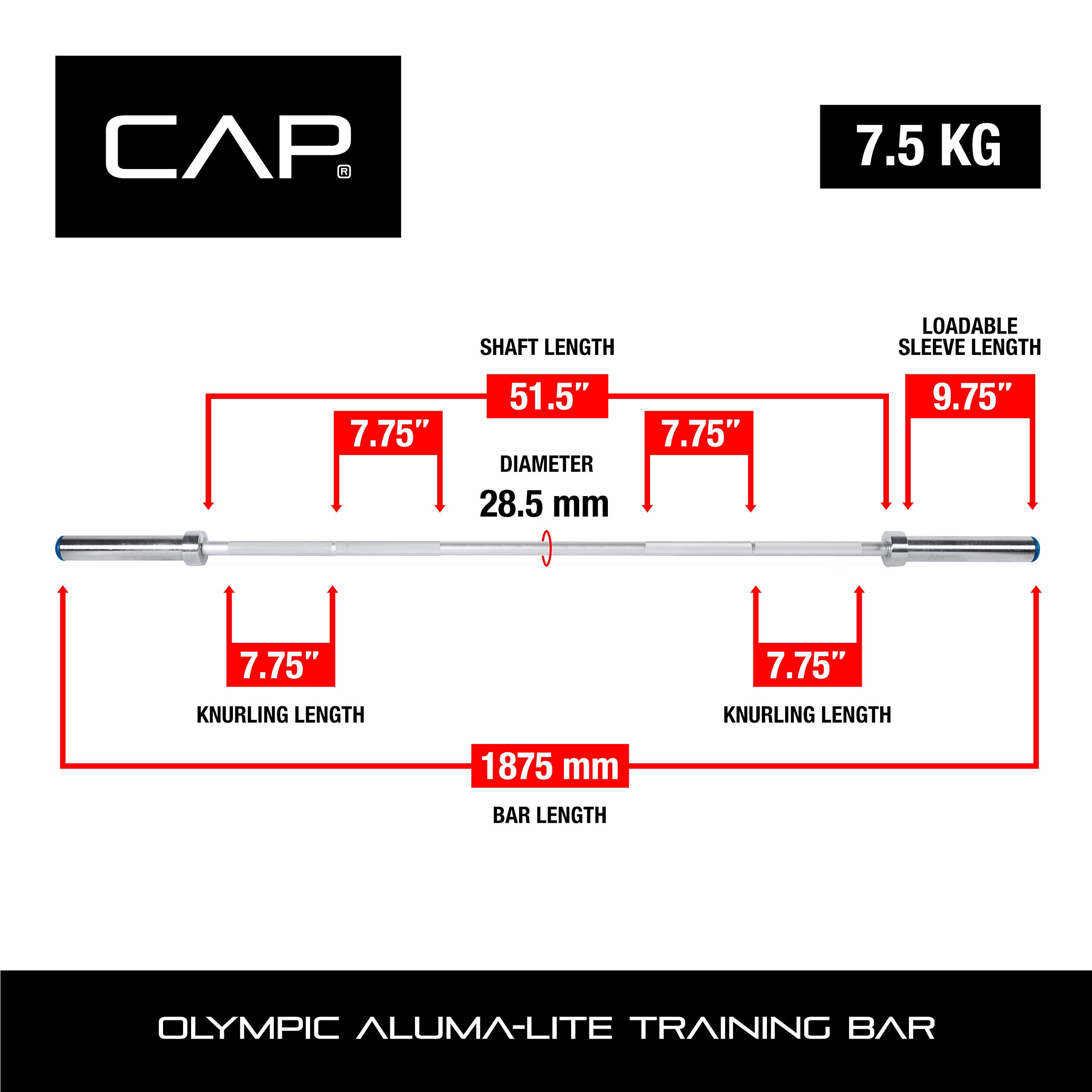 CAP Barbell Olympic Aluma-Lite Training Bar