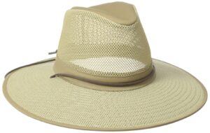 henschel hats aussie breezer hat - crushable soft mesh hat - men's summer hats for sun protection with adjustable string - ideal for outdoor activities & other occasions khaki