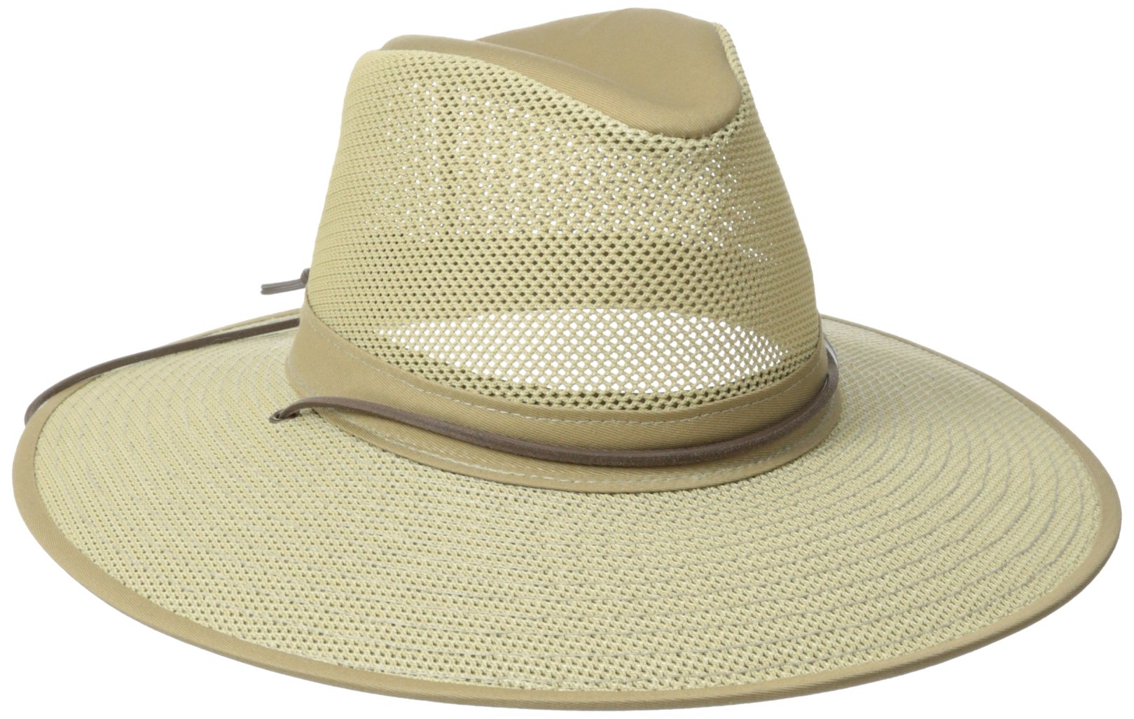 Henschel Hats Aussie Breezer Hat - Crushable Soft Mesh Hat - Men's Summer Hats for Sun Protection with Adjustable String - Ideal for Outdoor Activities & Other Occasions Khaki