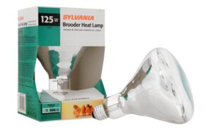 sylvania brooder heat lamp light bulb, br40, 125w (15451)