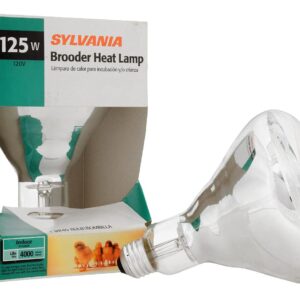 SYLVANIA Brooder Heat Lamp Light Bulb, BR40, 125W (15451)