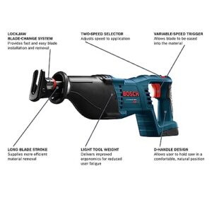 BOSCH Bare-Tool CRS180B 18-Volt Lithium-Ion Reciprocating Saw