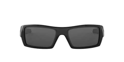 Oakley Men's Oo9014 Gascan Rectangular Sunglasses, Polished Black/Grey, 60 mm