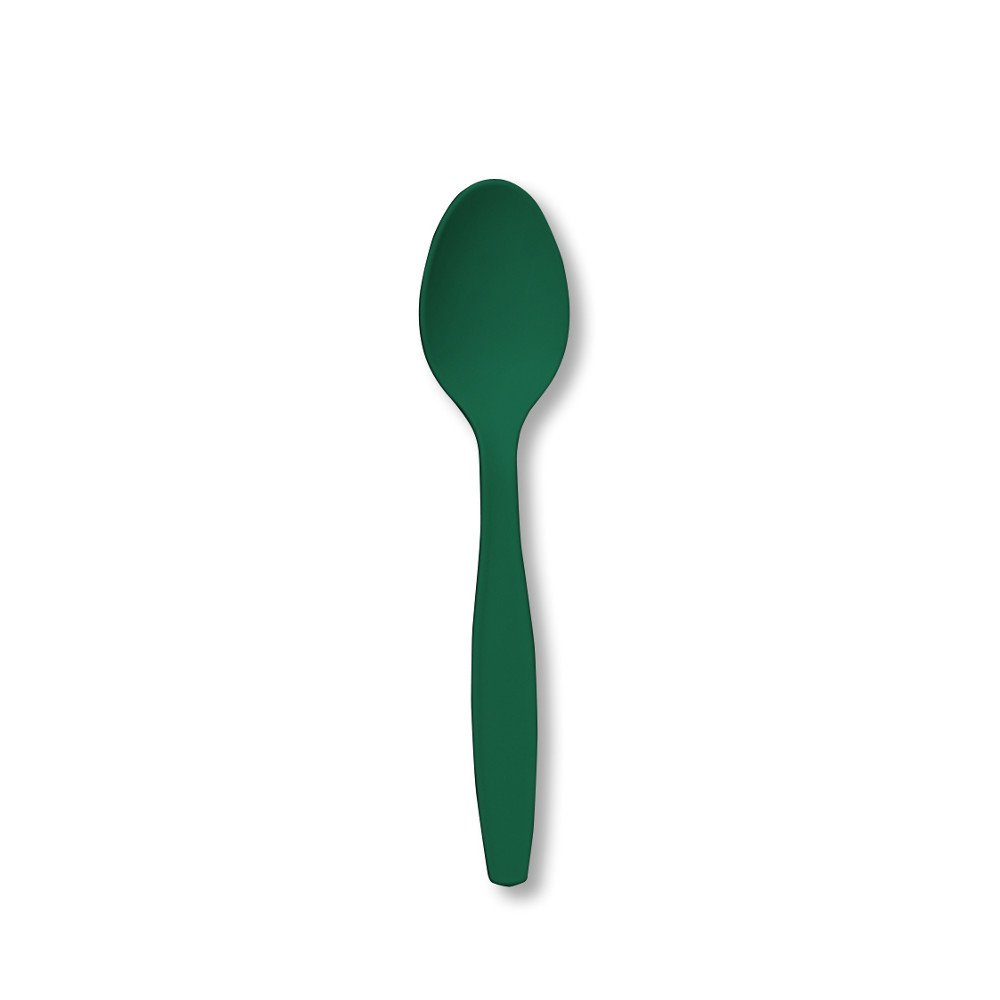 Creative Converting Spoon, 7", Hunter Green