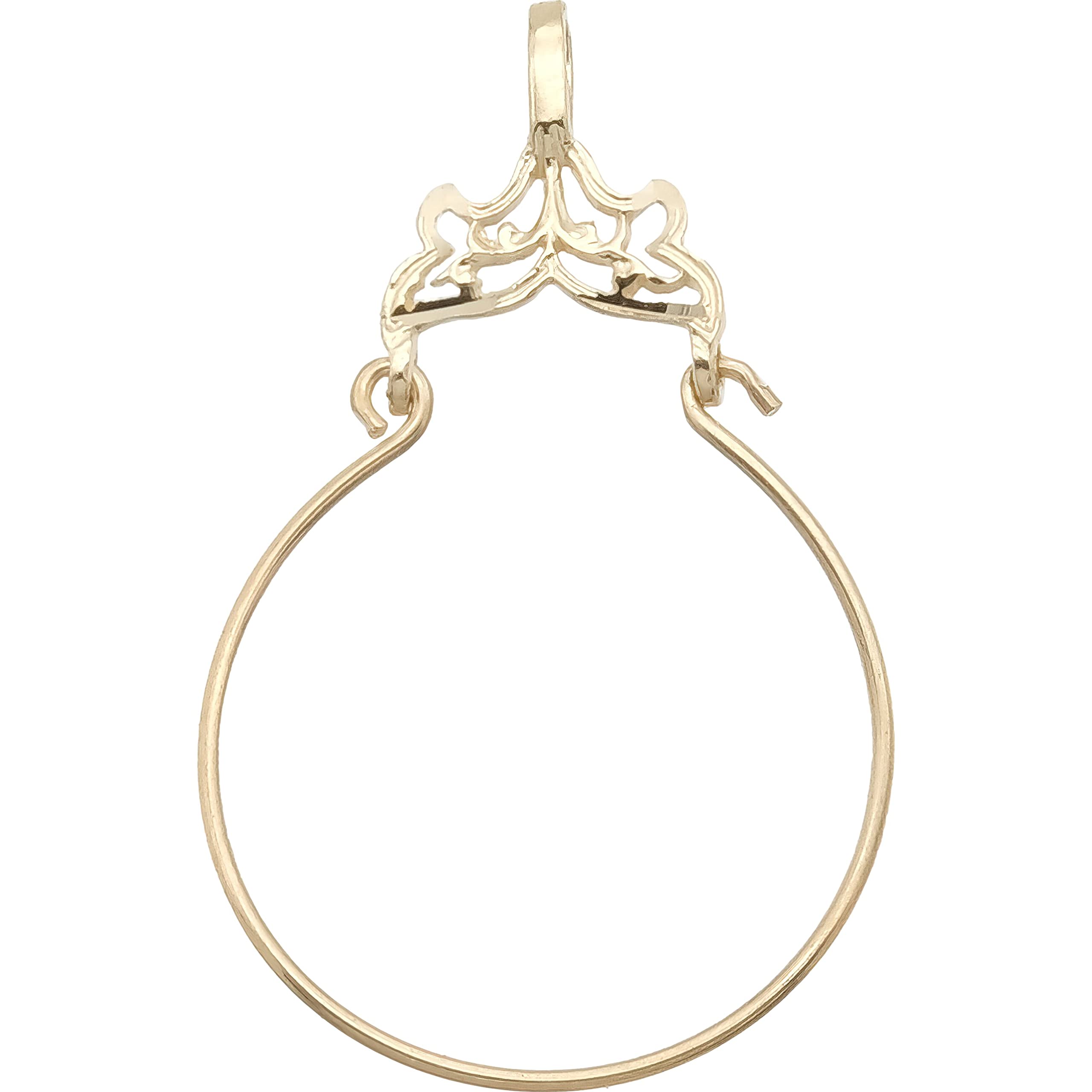 14K Yellow Gold Charm Holder 28mm