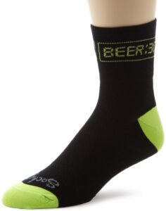 sockguy men's beer 30 socks, black, small/medium