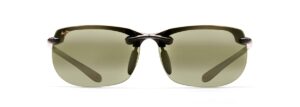 maui jim men's and women's banyans polarized rimless sunglasses, gloss black/maui ht™, large