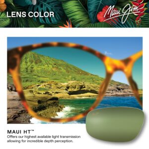 Maui Jim Men's and Women's Banyans Polarized Rimless Sunglasses, Gloss Black/Maui HT™, Large