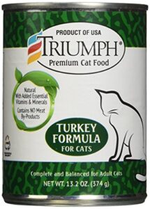 triumph turkey canned cat food, case of 12, 13 oz.