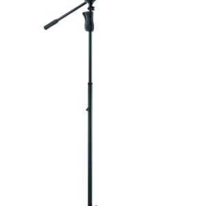 Hercules MS632B EZ Grip Tripod Microphone Stand W/2 in 1 Boom & Mic Clip, Black