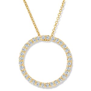 p3 pompeii3 14k yellow gold 1/2ct circle of life diamond pendant