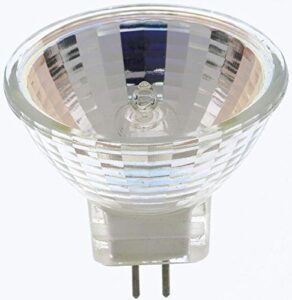 satco s3194 5 watt mr11 halogen gz4 base 12 volt clear nsp 9 beam pattern light bulb, no lens, white, 1 count (pack of 1)