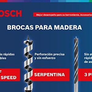 BOSCH DSB5010 Daredevil 10-Piece Standard Spade Bit Set w/ Full cone Threading and Spurred Tip , Blue