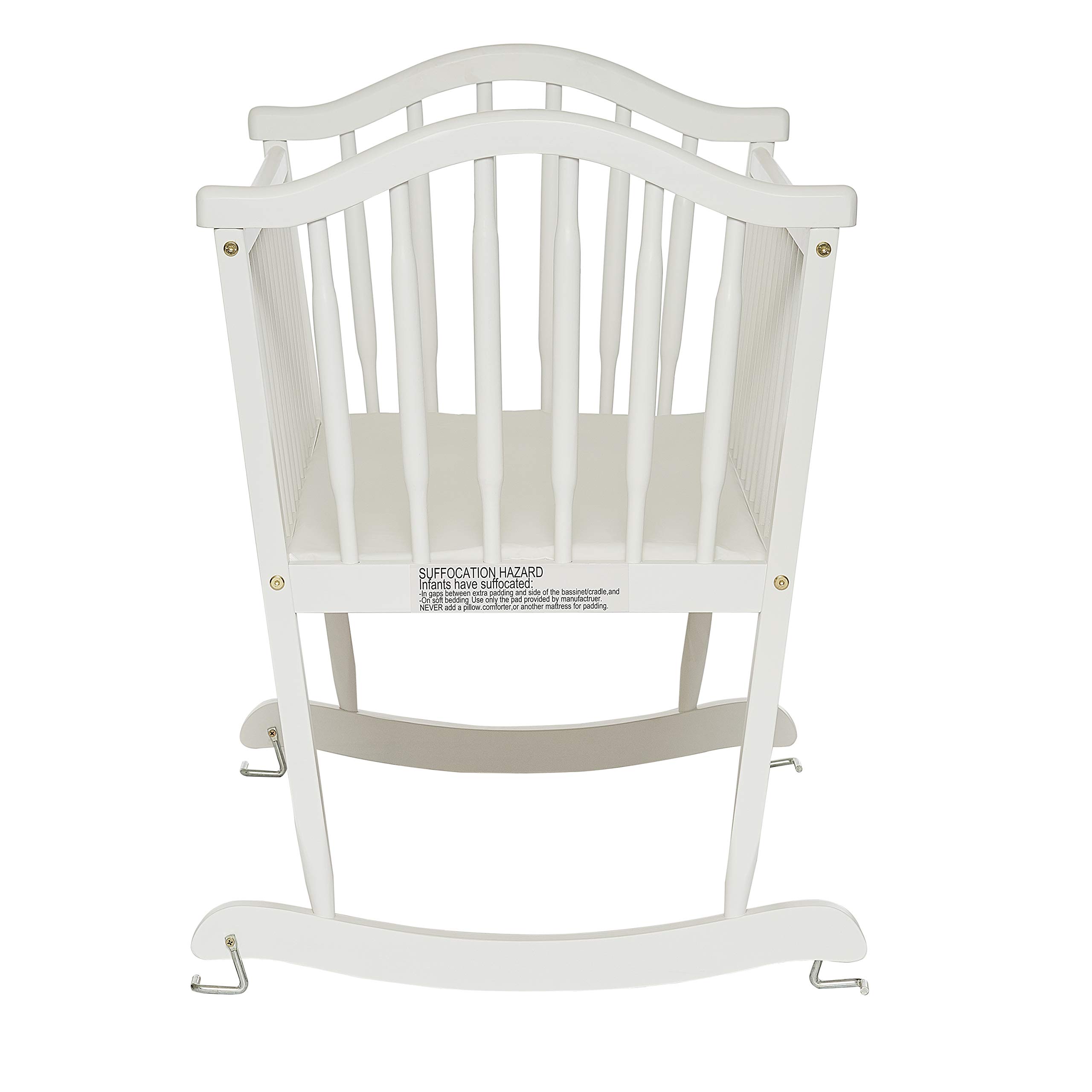 Rocking Cradle, White , 38x22x32.5 Inch (Pack of 1)