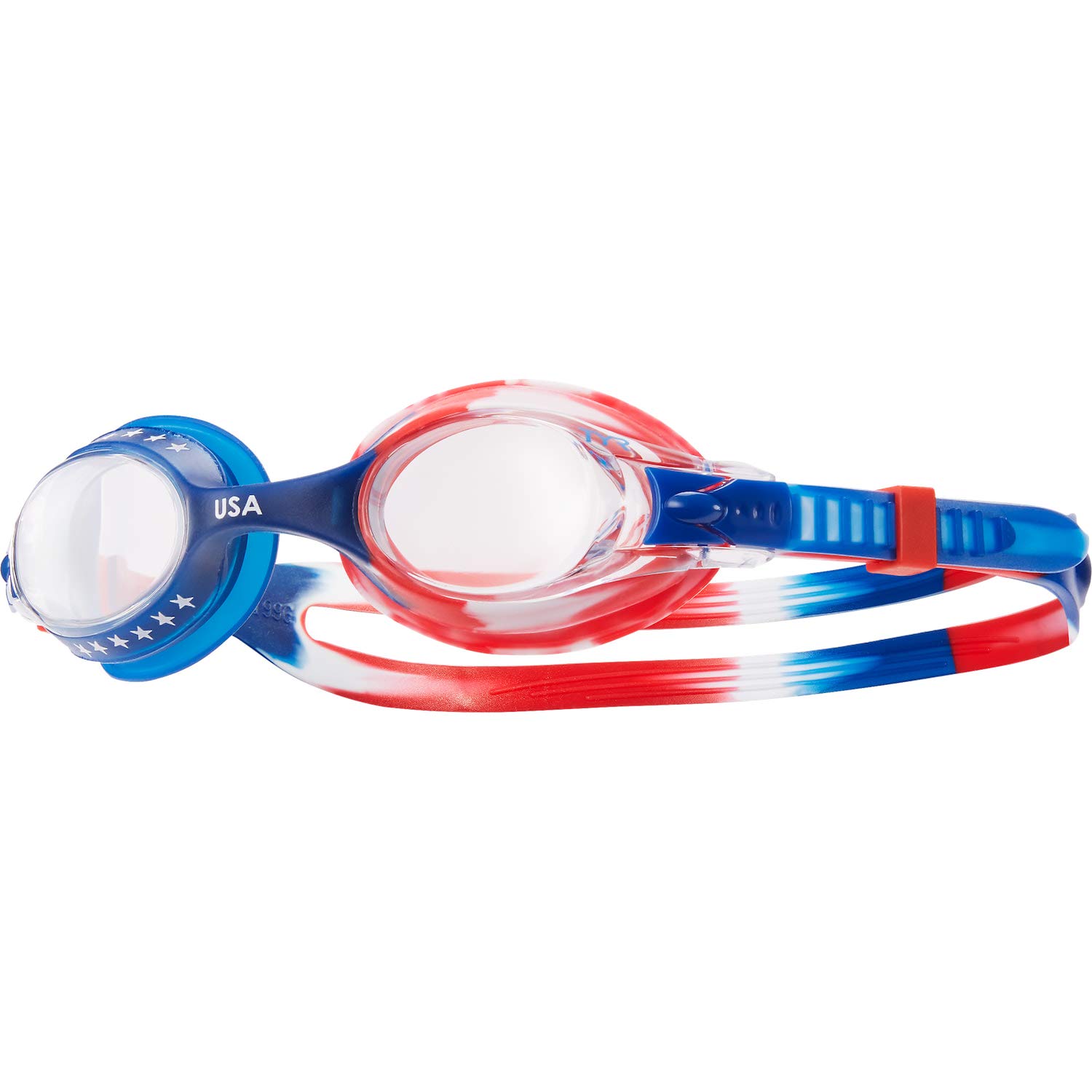 TYR Kids Swimple Swim Goggle, Clear/Red/Navy