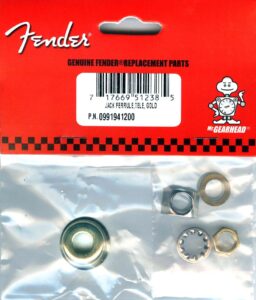 fender telecaster jack ferrule - gold