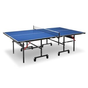 joola inside 15 - professional mdf indoor table tennis table with quick clamp ping pong net and post set - 10 minute easy assembly - ping pong table with single player playback mode