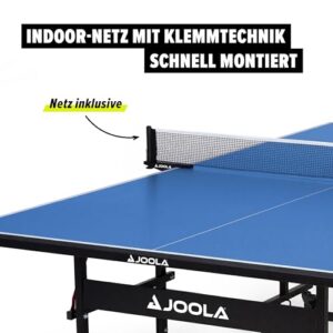 JOOLA Inside 15 - Professional MDF Indoor Table Tennis Table with Quick Clamp Ping Pong Net and Post Set - 10 Minute Easy Assembly - Ping Pong Table with Single Player Playback Mode