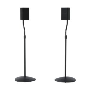 Sanus Adjustable Height Speaker Stand - Extends 28" to 38" - Holds Satellite & Small Bookshelf Speakers (i.e. Bose, Harmon Kardon, Polk, JBL, KEF, Klipsch, Sony and Others) - Set of 2 - Model: HTBS