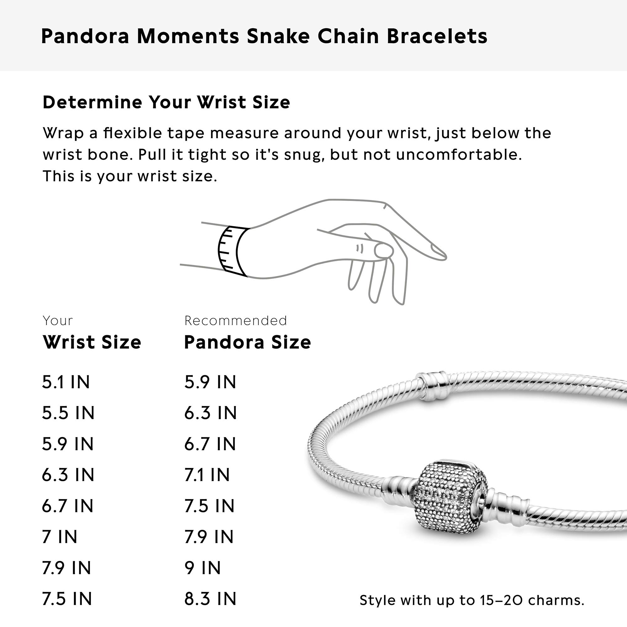 PANDORA Bracelet Sterling Silver, Barrel Clasp