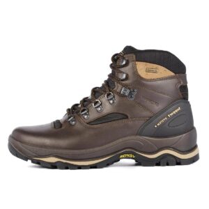 grisport italian made quatro waterproof and breathable hiking and trekking boot, unisex 44 brown