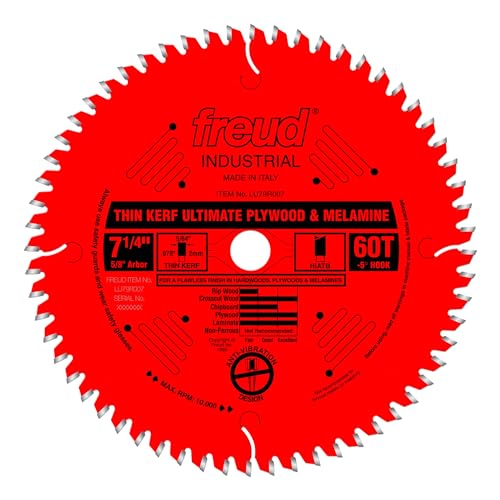 Freud LU79R007: 7-1/4" Thin Kerf Ultimate Plywood & Melamine Blade