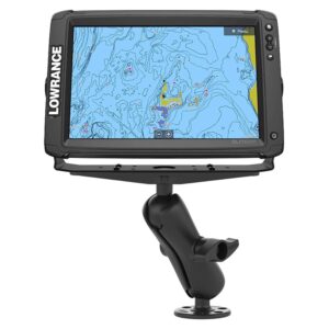 ram mounts large marine electronics mount ram-d-111u with medium arm compatible with garmin, lowrance, humminbird + more