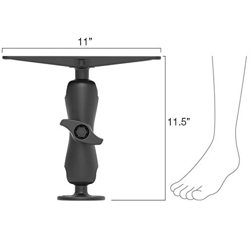 RAM Mounts Large Marine Electronics Mount RAM-D-111U with Medium Arm Compatible with Garmin, Lowrance, Humminbird + More