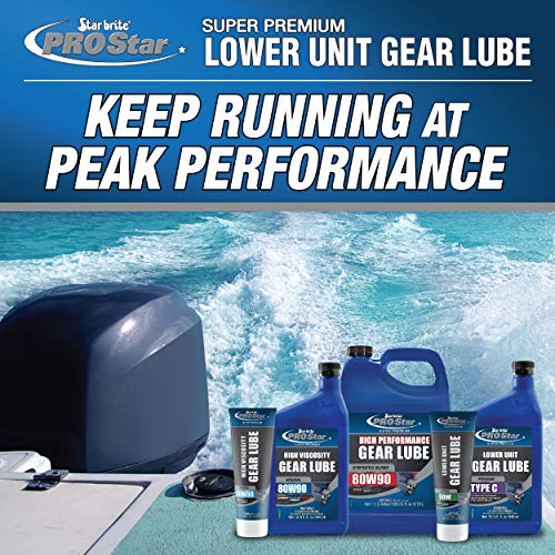 STAR BRITE Hypoid 90W Lower Unit Gear Lube - Ultimate Marine Grade Lubricant for Outboard Motors & Stern Drives - 32 OZ (027132)