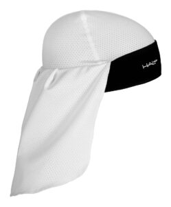 halo headband solar sun-protective skull cap & tail, white,one size