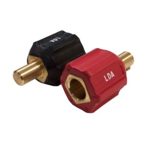 lenco 05335 international dinse type machine plug adapter, male and female connection