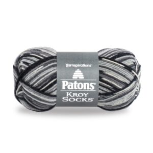 Patons Kroy Socks Yarn - 1.75 oz - Slate Jacquard - For Crochet, Knitting & Crafting