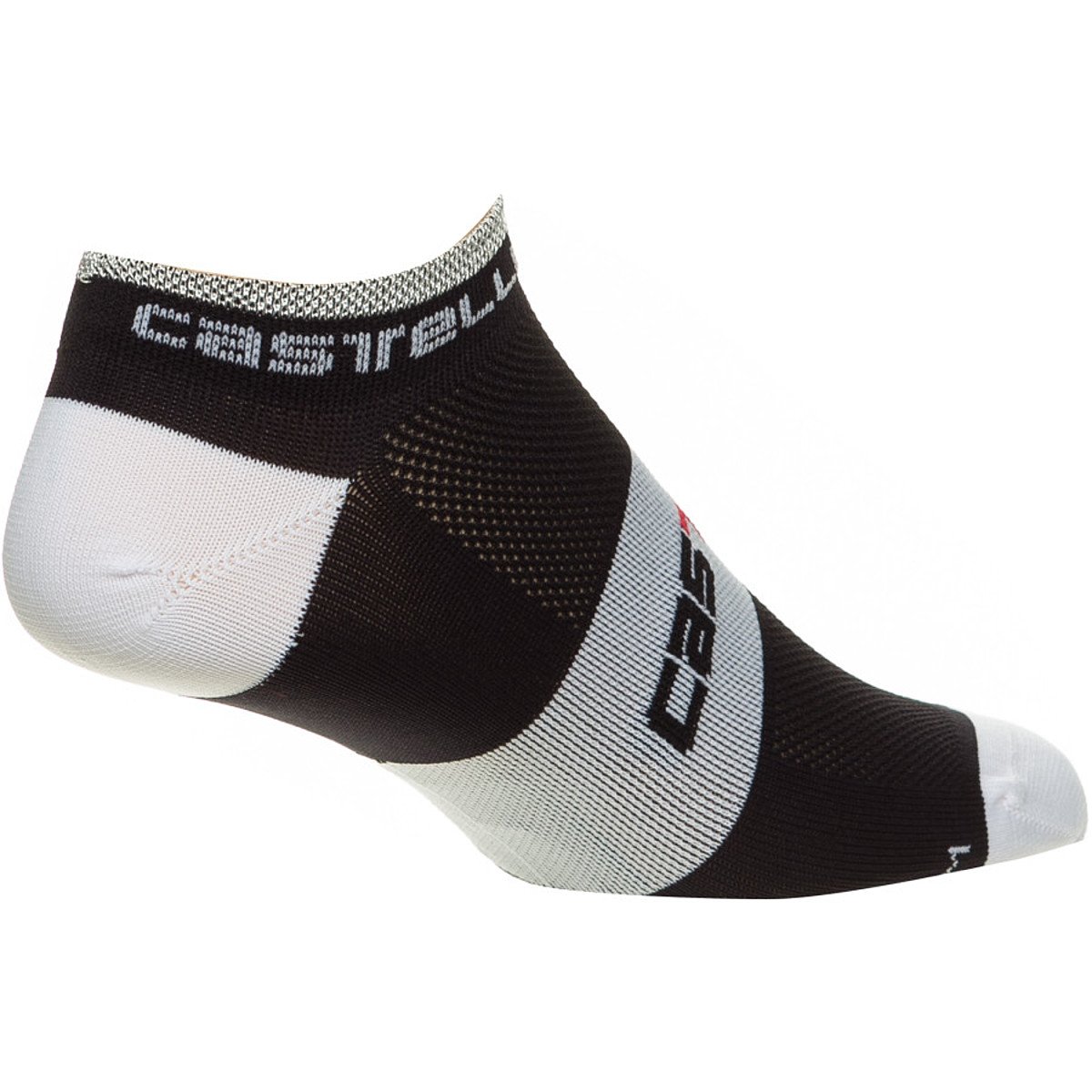 Castelli Lowboy Sock Black/White, XXL - Men's