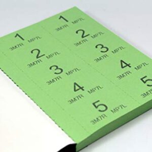 Silvine Cloakroom/Raffle Tickets, Numbered 1-500 with Security Numbering. Ref CRT5555, Single