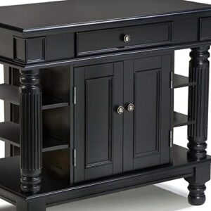 Homestyles Americana Black Kitchen Island with Open Shelving by Home Styles