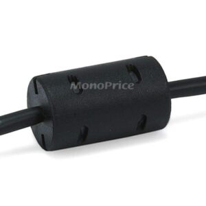 Monoprice USB 2.0 Type-A Male to Mini-B 5pin Male Cable - with Ferrite Core, Gold Plated, 28/24AWG, 6 Feet, Black