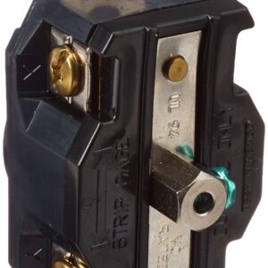 Leviton 2810 30 Amp, 120/208 Volt- 3PY, Flush Mounting Locking Receptacle, Industrial Grade, Grounding, V-0-Max, Black