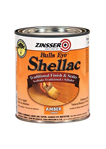 Rust-Oleum Zinsser 704H Bulls Eye Shellac, Quart, Amber