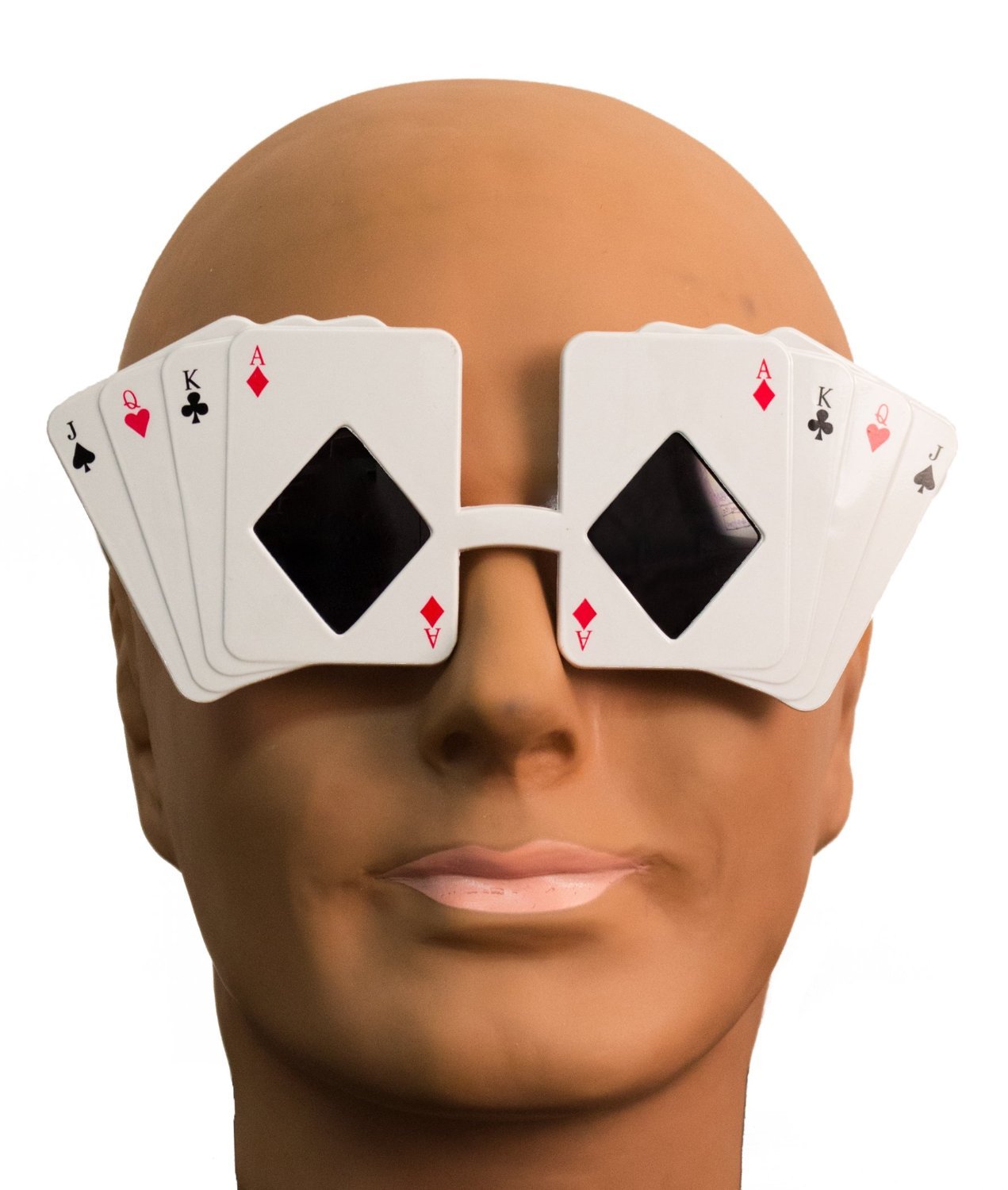 Loftus International Star Power Poker Themed Jack Queen King Ace Sunglasses, White, One Size