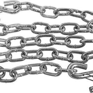 Attwood 11011-7 Heavy-Duty 51-inch Steel Boat Trailer Safety Chain with Spring Clip Hooks