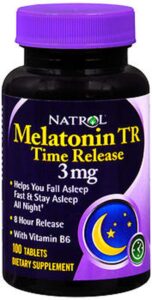 natrol melatonin 3 mg sleep time release dietary supplement tablets 100 ea (pack of 2)