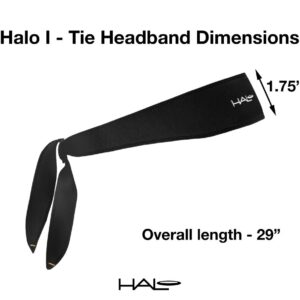 Halo Headband Halo I- Custom Fit- Tie Sweatband for Men and Women, No Slip With Moisture Wicking Dryline Fabric, Navy,One Size