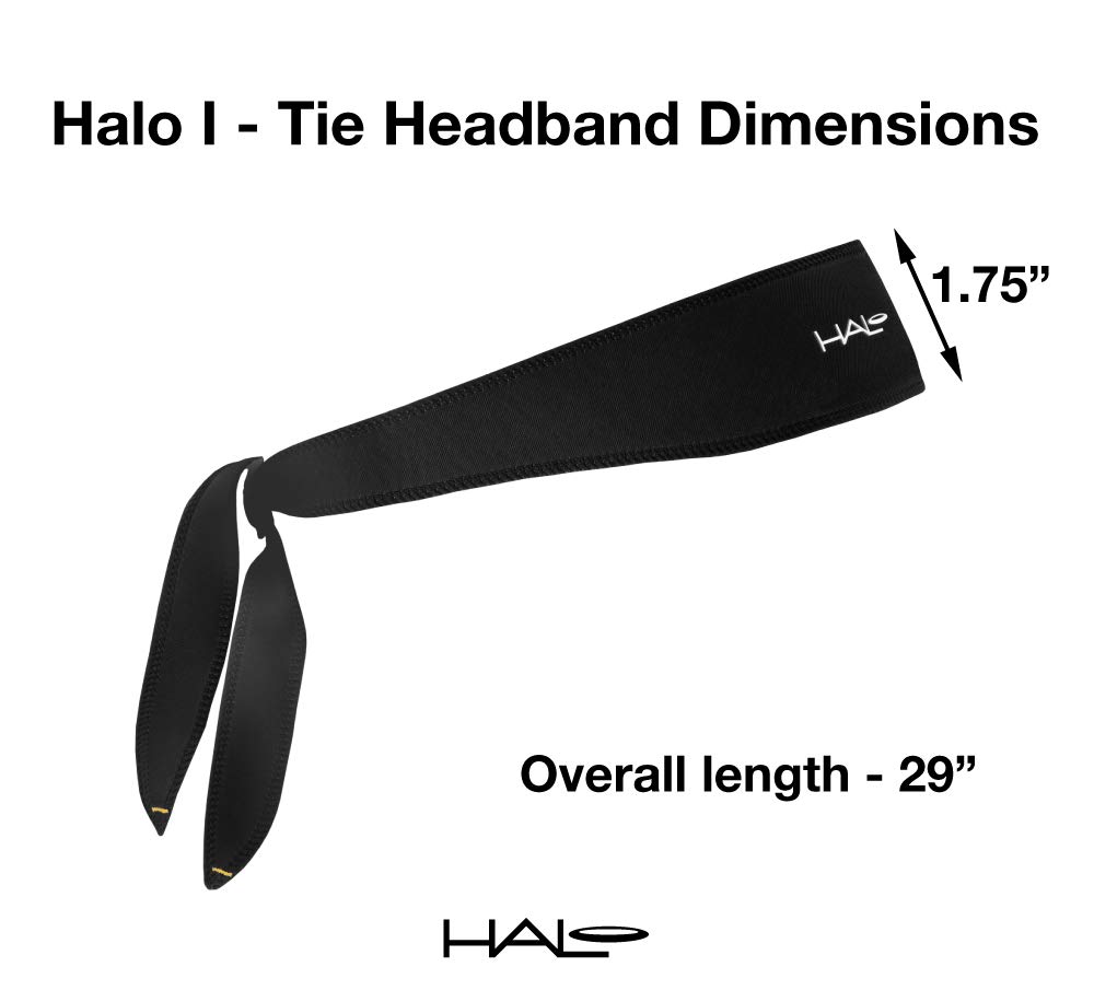 Halo Headband Halo I- Custom Fit- Tie Sweatband for Men and Women, No Slip With Moisture Wicking Dryline Fabric, Navy,One Size