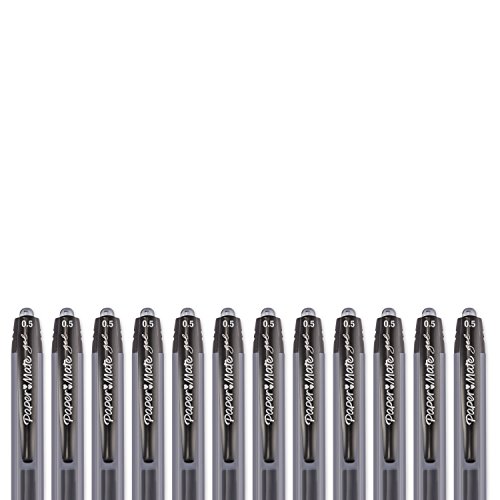 Paper Mate Gel Pens, Fine (0.5mm), Black, 12 Count