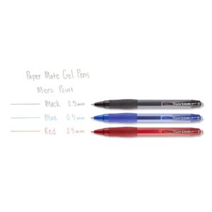 Paper Mate Gel Pens, Fine (0.5mm), Black, 12 Count