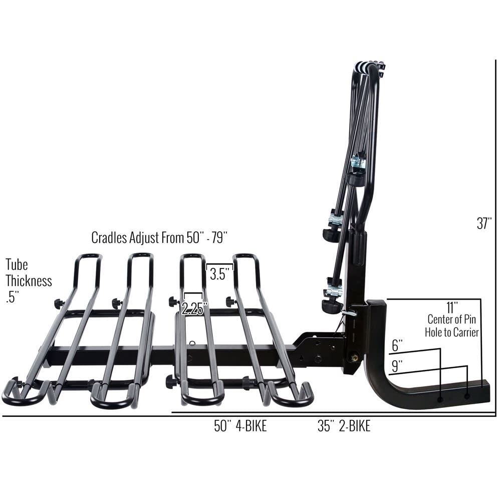 Apex BC-08581-2A-2EXT Bike Adjustable Wheel-Mount Bicycle Rack