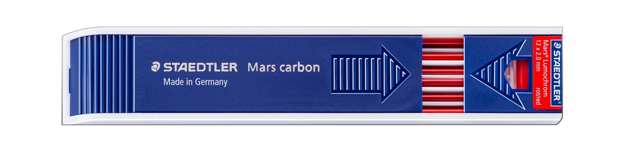 Staedtler Mars Carbon Lead, 2mm, Red, 12 Lead