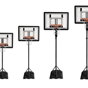 SKLZ Pro Mini Hoop Basketball System with Adjustable-Height Pole and 7-Inch Ball, HP08-000