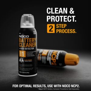 NOCO E404 12.25 Oz Battery Terminal Cleaner Spray and Corrosion Cleaner with Acid Detector