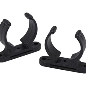 Seachoice Boat Hook Clips, Reinforced Nylon, Black, Pack of 2